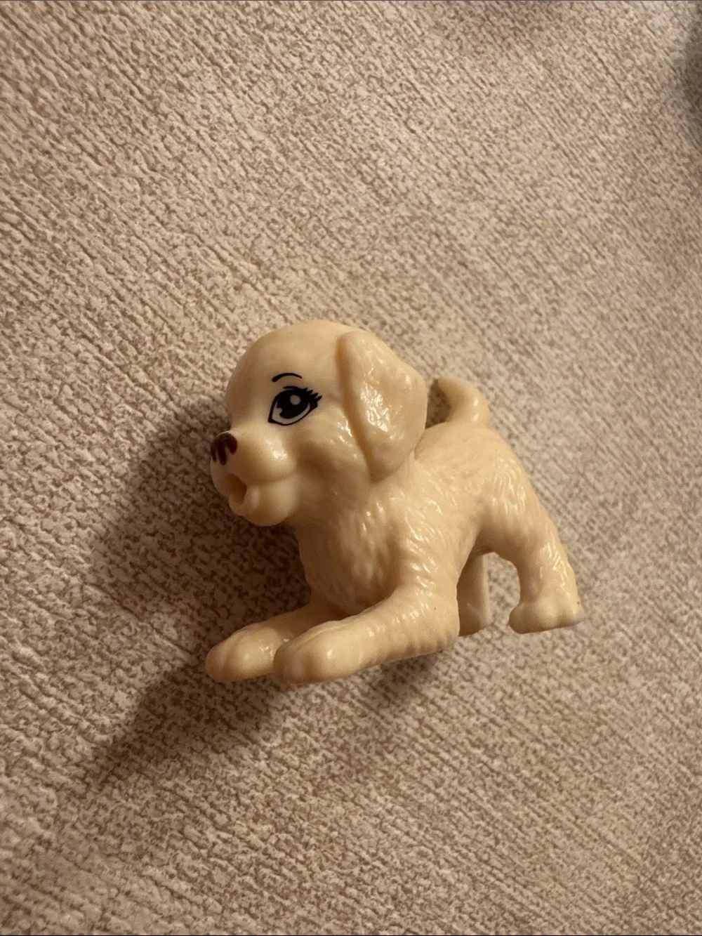 Miniature Toy Puppy Set - Assorted Colors (Gray, Brown, Cream, Pink)